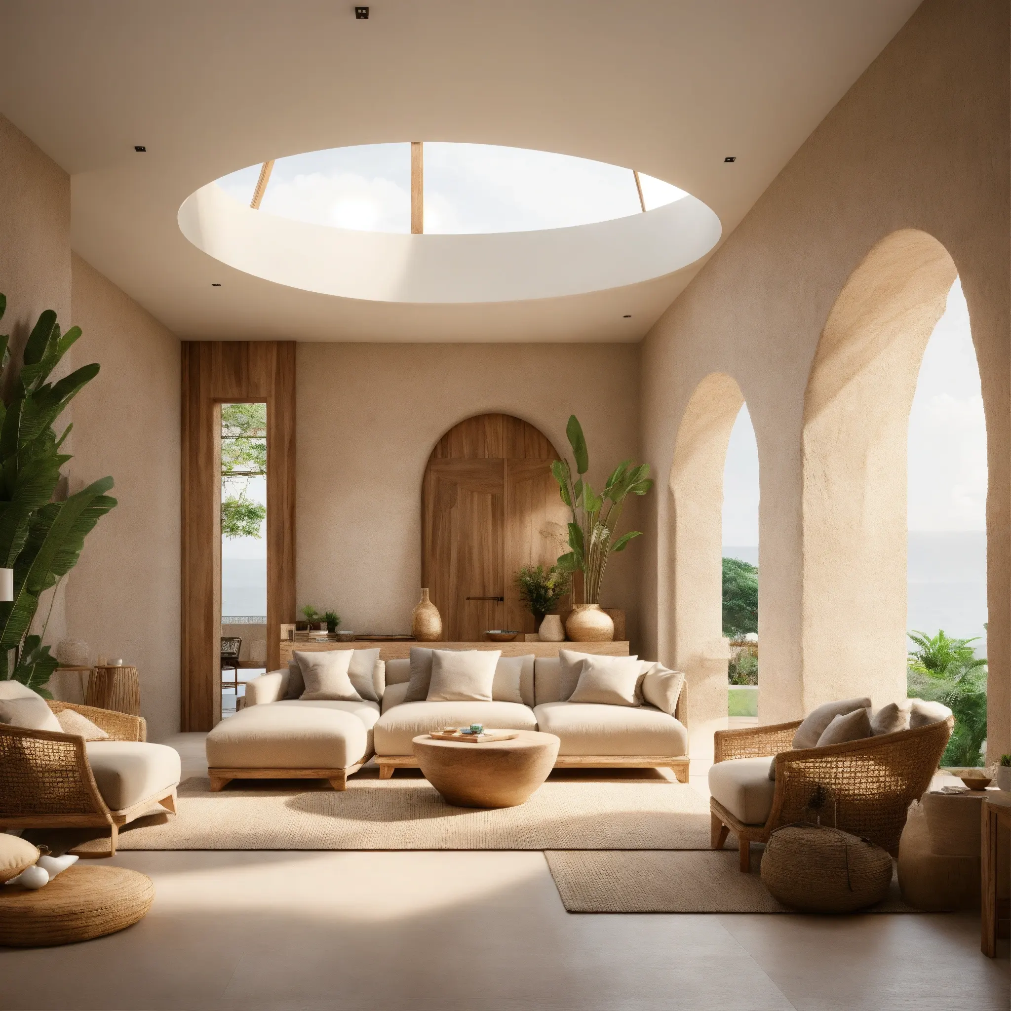 Transformable desk in a bright minimalist room